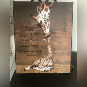 Giraffe Wood Wall Hanging
